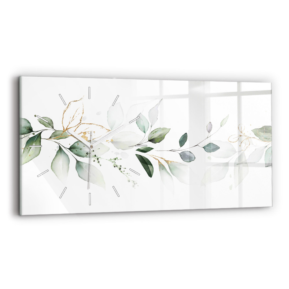 Ceas de sticlă pe perete orizontale Lasă abstracția