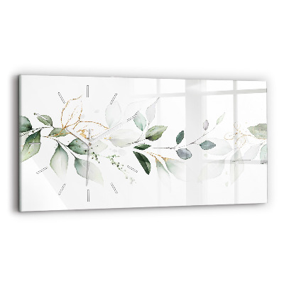 Ceas de sticlă pe perete orizontale Lasă abstracția