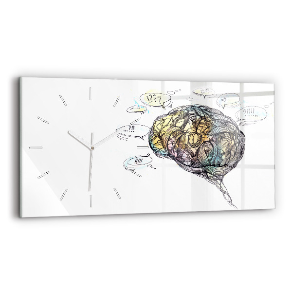 Ceas de sticlă pe perete orizontale Reprezentarea artistică a creierului