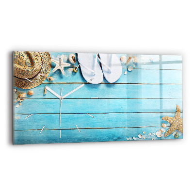 Ceas perete din sticlă orizontale Accesorii de vacanta