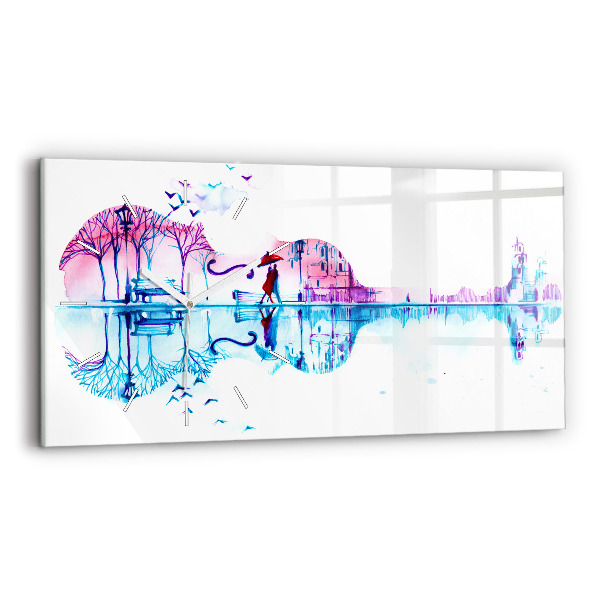 Ceas din sticlă orizontale Lacul Cello Park