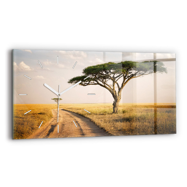 Ceas din sticlă orizontale peisaj african