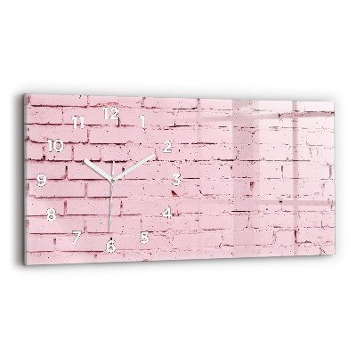 Ceas din sticlă orizontale Zid de cărămizi