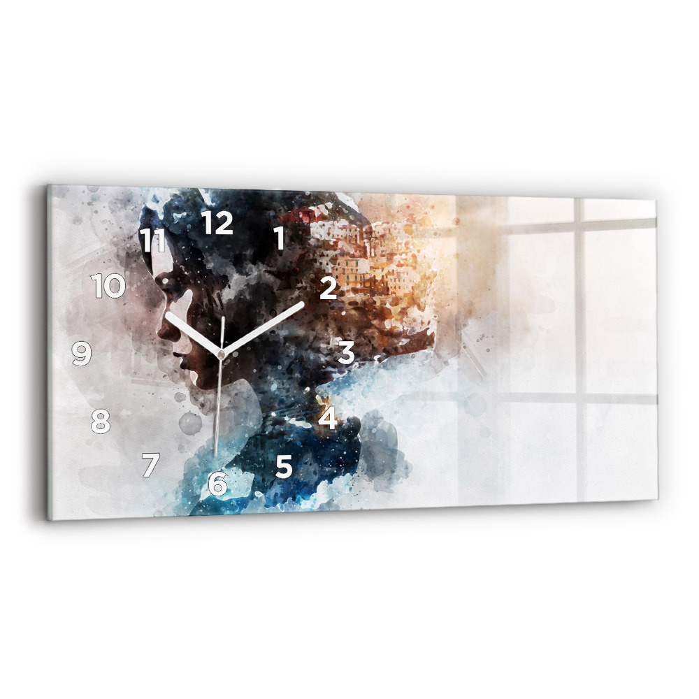 Ceas din sticlă orizontale Trecutul din spatele capului