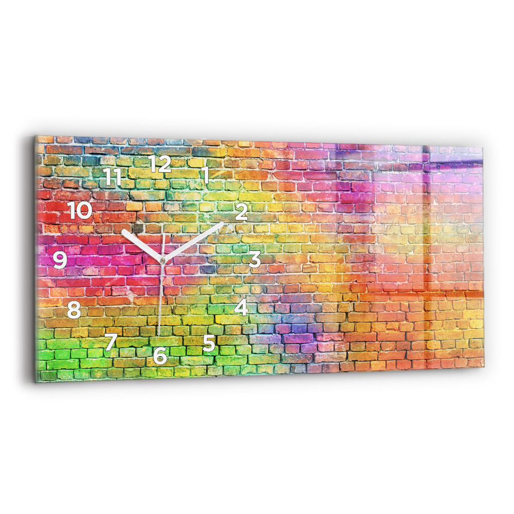 Ceas de sticlă pe perete orizontale Perete pictat