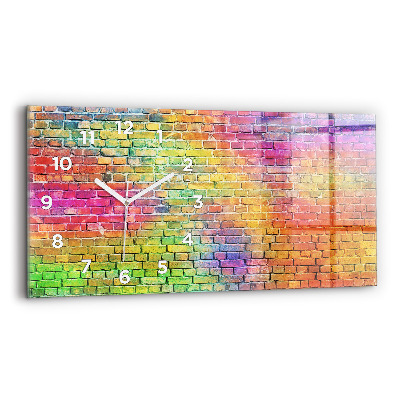 Ceas de sticlă pe perete orizontale Perete pictat