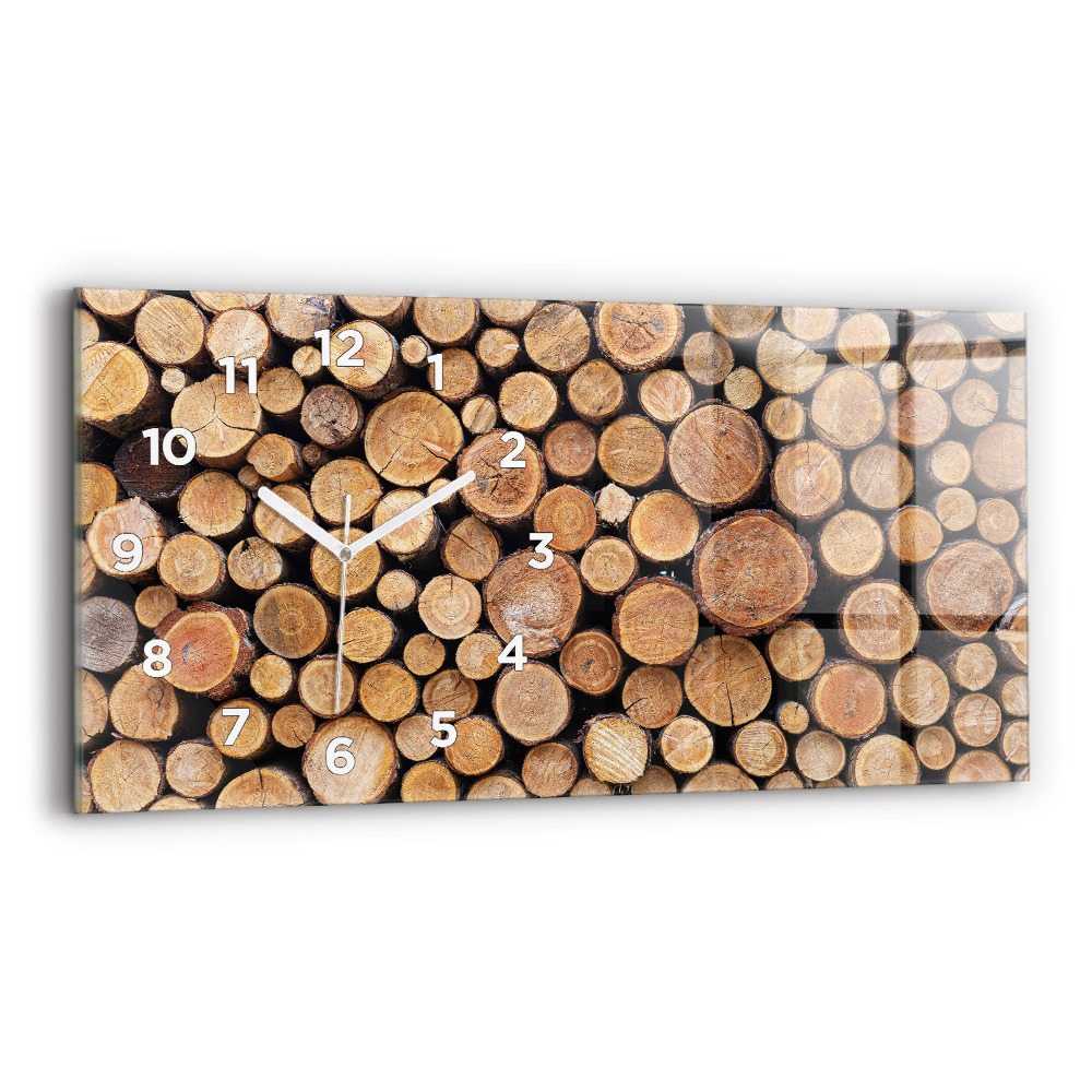 Ceas din sticlă orizontale Inele de copac