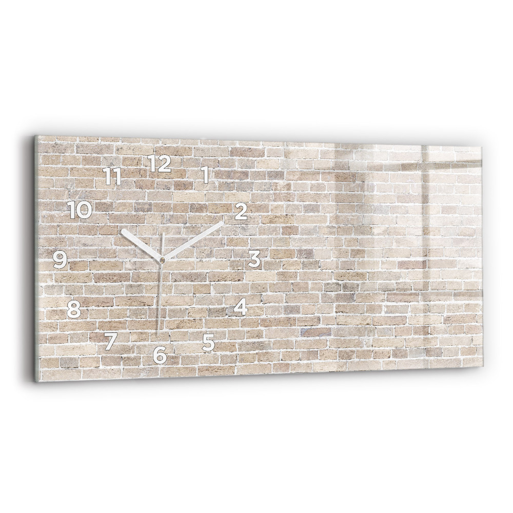 Ceas orizontale de perete din sticlă Zid de cărămidă