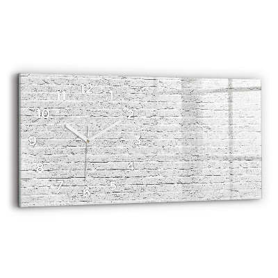 Ceas de sticlă pe perete orizontale Zid de cărămidă