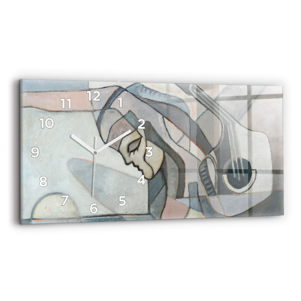 Ceas de sticlă pe perete orizontale Pictura abstracta