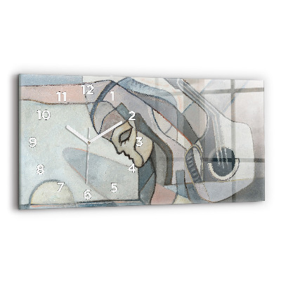 Ceas de sticlă pe perete orizontale Pictura abstracta