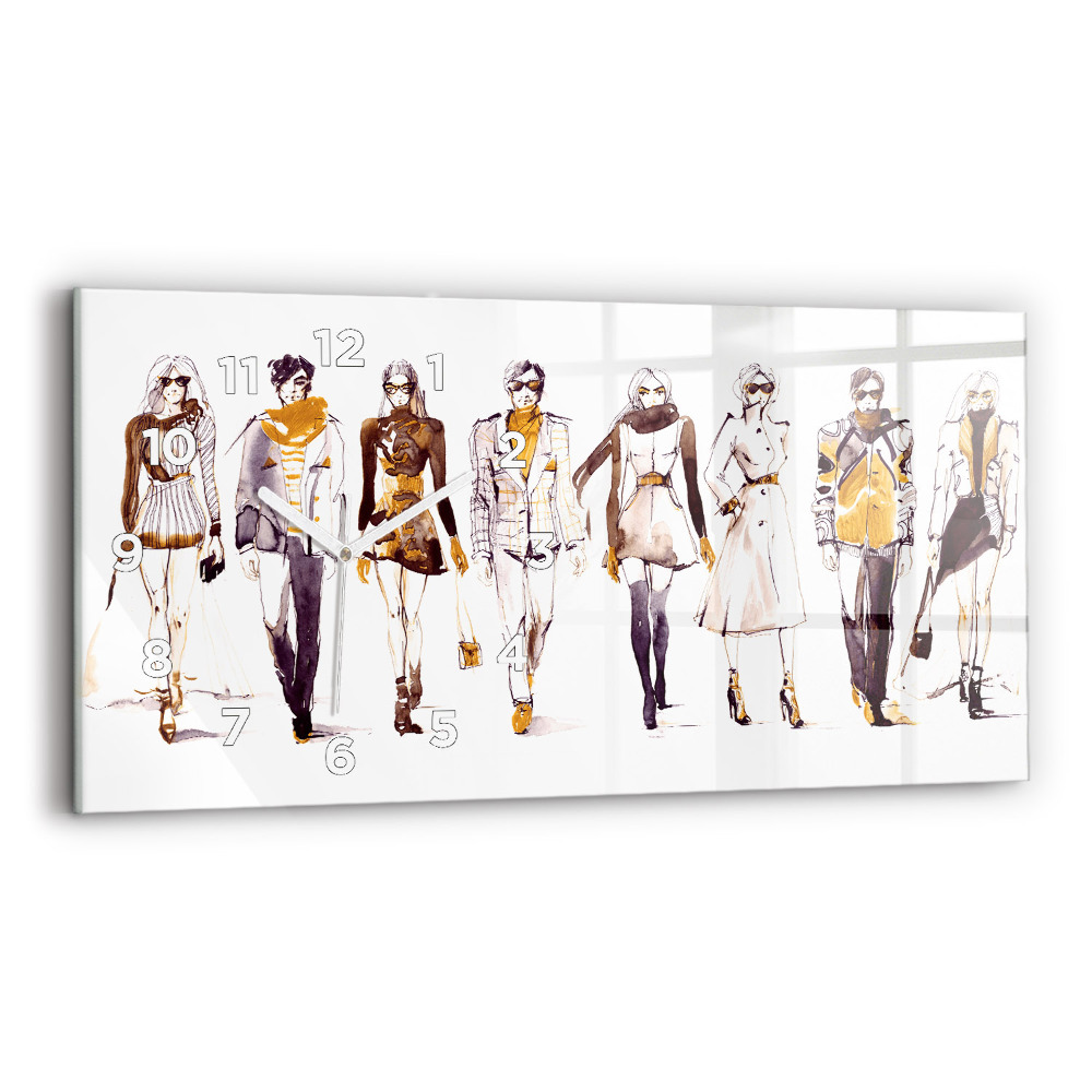 Ceas din sticlă orizontale Femeie și bărbat