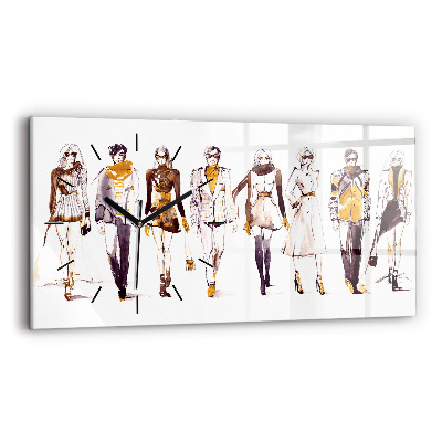 Ceas din sticlă orizontale Femeie și bărbat