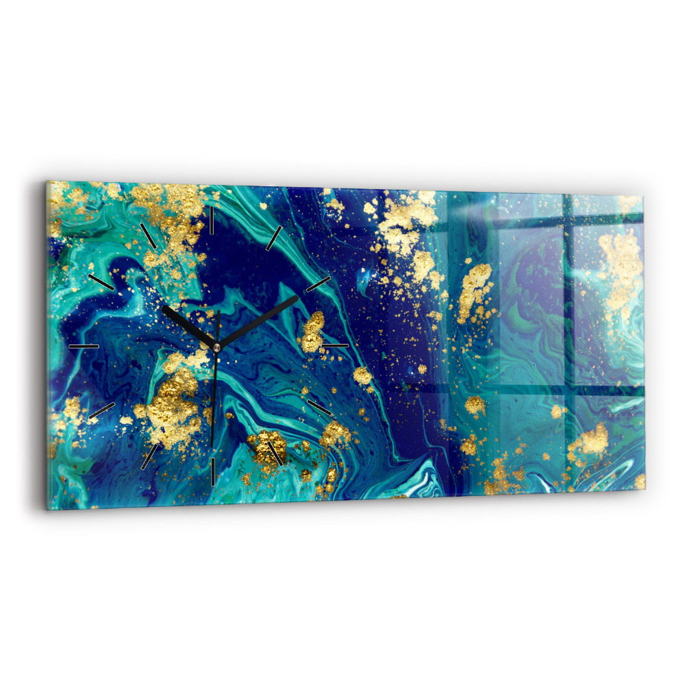 Ceas din sticlă orizontale Abstracția modernă