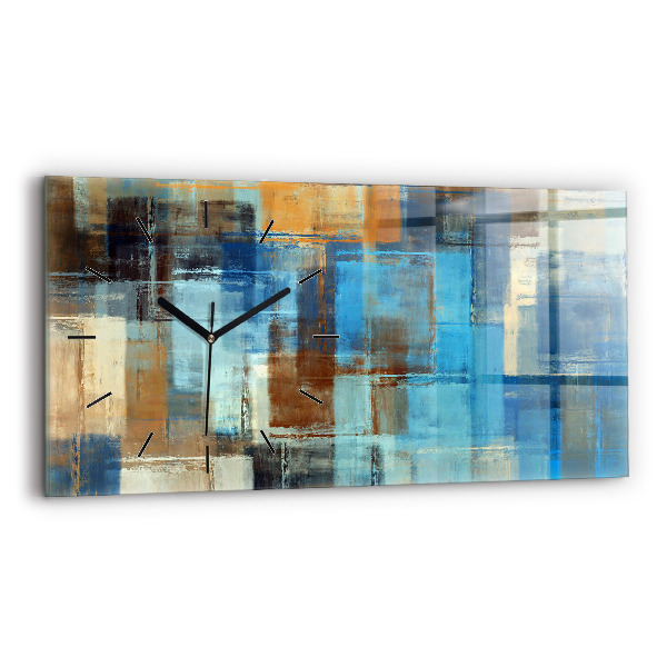 Ceas perete din sticlă orizontale Fundal colorat – abstracție