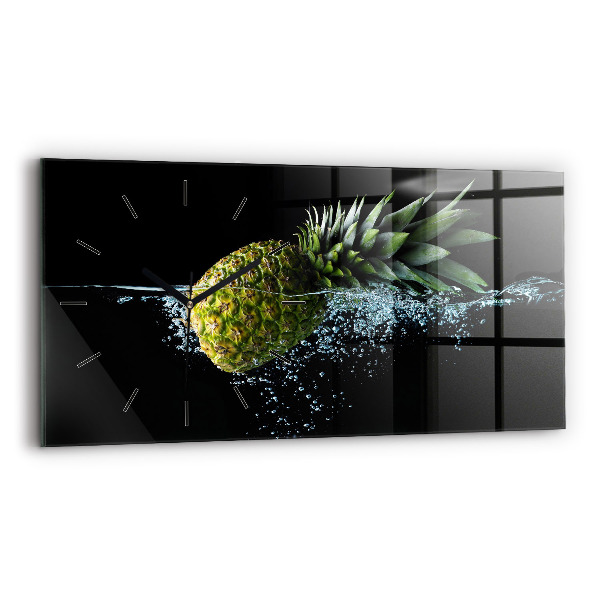 Ceas de sticlă pe perete orizontale Ananas