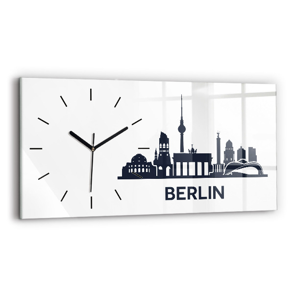 Ceas din sticlă orizontale Ilustrația orașului Berlin