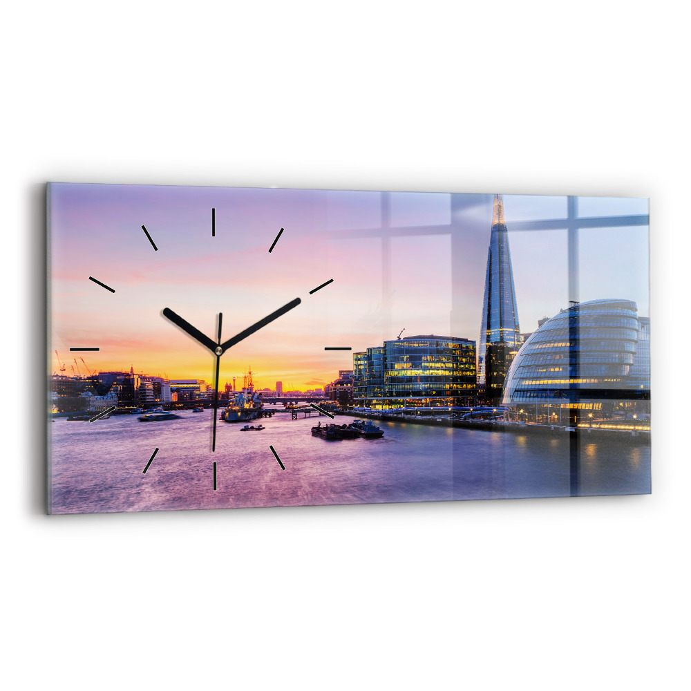 Ceas perete din sticlă orizontale Vedere a Londrei