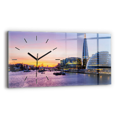 Ceas perete din sticlă orizontale Vedere a Londrei