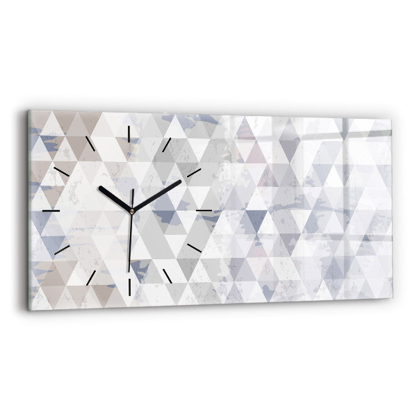 Ceas din sticlă orizontale Model geometric