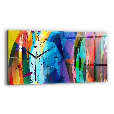 Ceas perete din sticlă orizontale Fundal abstract
