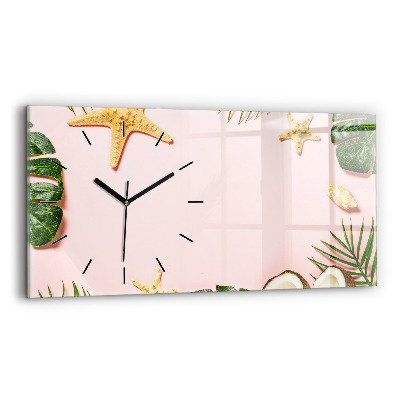 Ceas din sticlă orizontale Dispoziție de vară