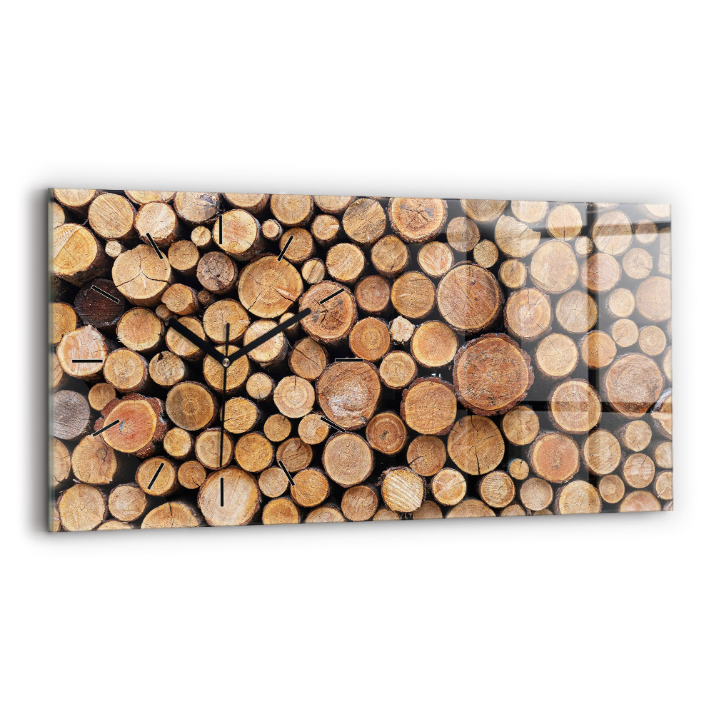 Ceas din sticlă orizontale Inele de copac