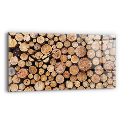 Ceas din sticlă orizontale Inele de copac