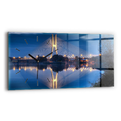 Ceas de sticlă pe perete orizontale Podul Rędziński Wrocław