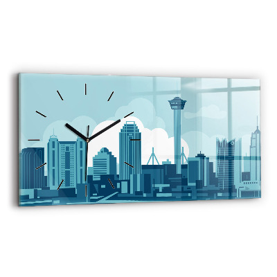 Ceas orizontale de perete din sticlă Arhitectura in SUA