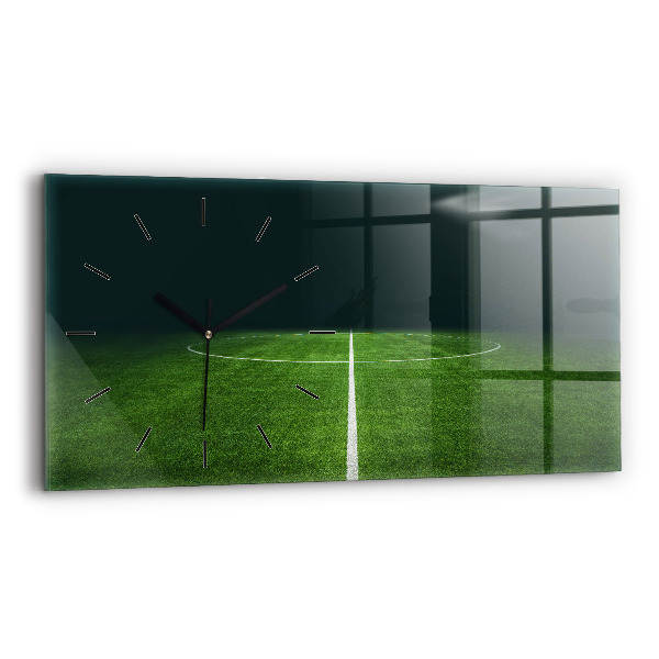 Ceas de sticlă pe perete orizontale Teren de fotbal