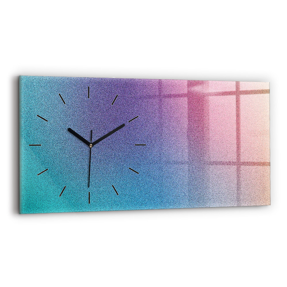 Ceas de sticlă pe perete orizontale Model de gradient