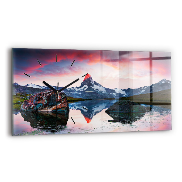 Ceas din sticlă orizontale Lacul Stellisee Matterhorn