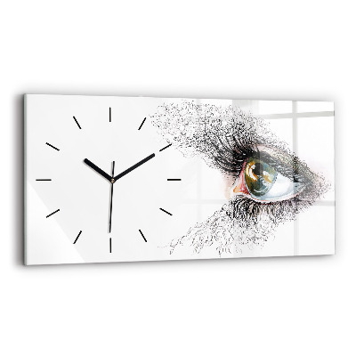 Ceas din sticlă orizontale Desen al unui ochi uman