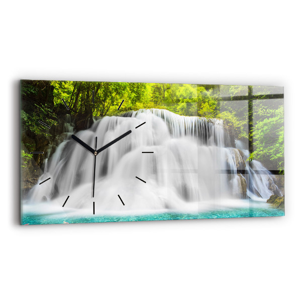 Ceas de sticlă pe perete orizontale Cascada în Thailanda
