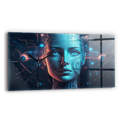 Ceas perete din sticlă orizontale Inteligenţă artificială