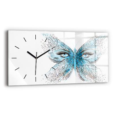 Ceas din sticlă orizontale Față în formă de fluture