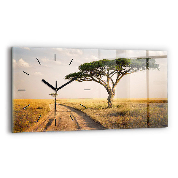 Ceas din sticlă orizontale peisaj african