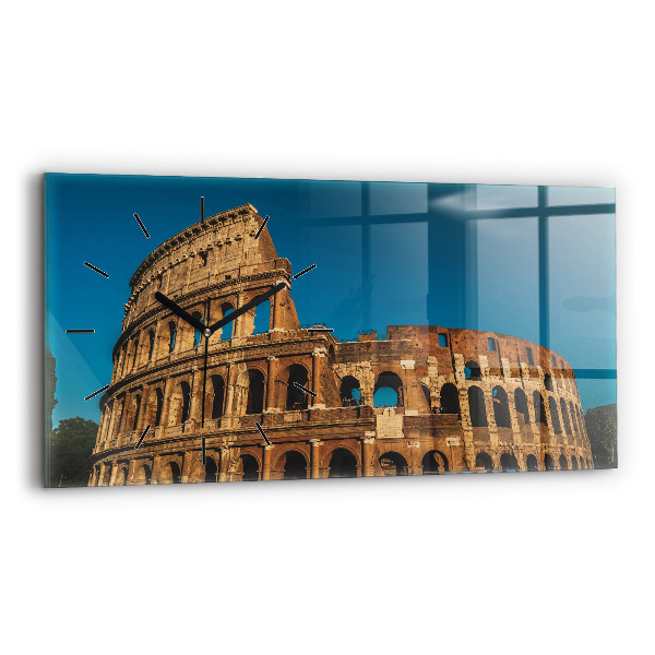 Ceas orizontale de perete din sticlă Colosseumul din Italia