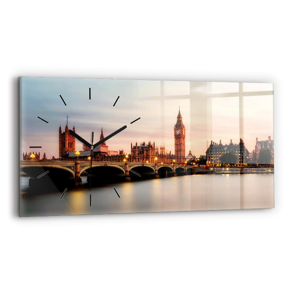 Ceas din sticlă orizontale Orizontul Big Ben a Londrei
