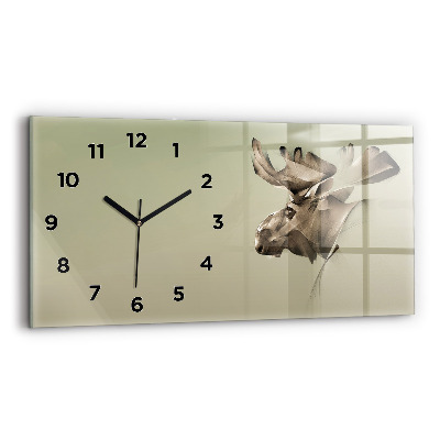 Ceas de sticlă pe perete orizontale Elan grafic