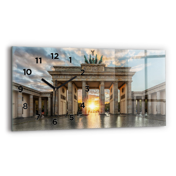 Ceas din sticlă orizontale Poarta Brandenburg din Berlin