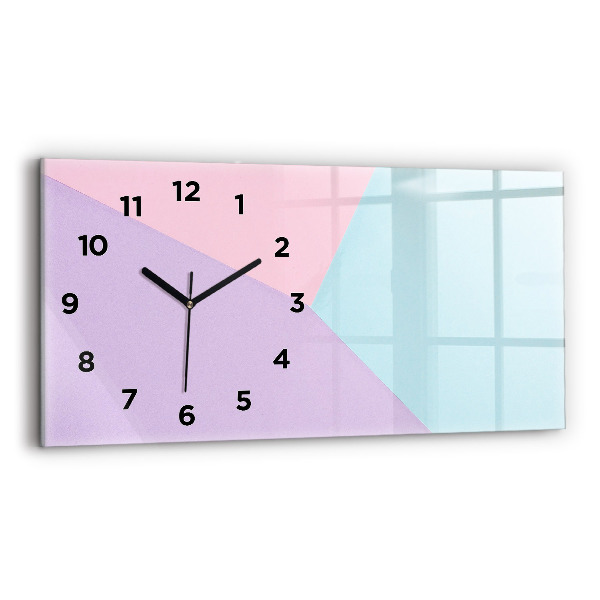 Ceas din sticlă orizontale Model pastel