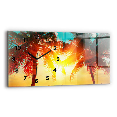 Ceas de sticlă pe perete orizontale Vacante Odihna Vara