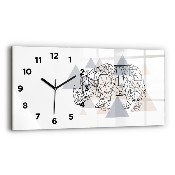 Ceas din sticlă orizontale Model geometric