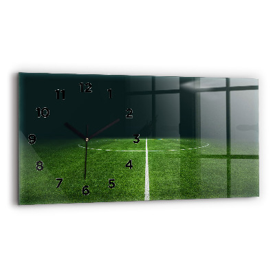 Ceas de sticlă pe perete orizontale Teren de fotbal