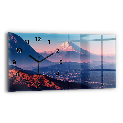 Ceas de sticlă pe perete orizontale Munții din San Antonio SUA