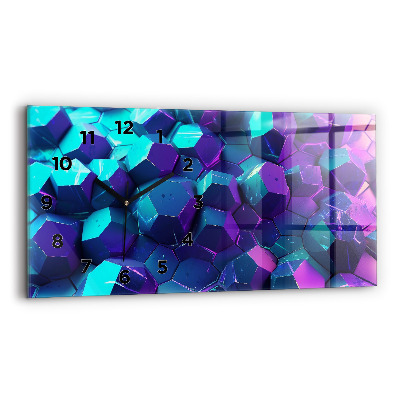 Ceas din sticlă orizontale Figuri geometrice