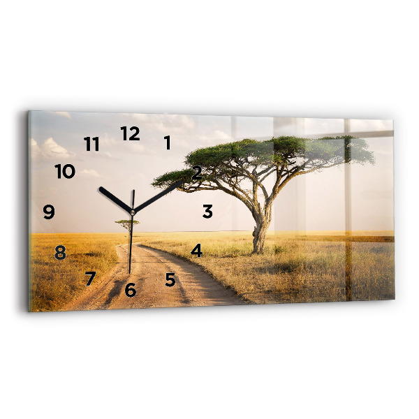 Ceas din sticlă orizontale peisaj african