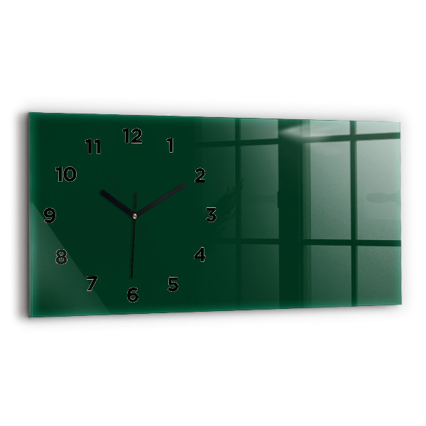 Ceas de sticlă pe perete orizontale Culoare: verde sticla